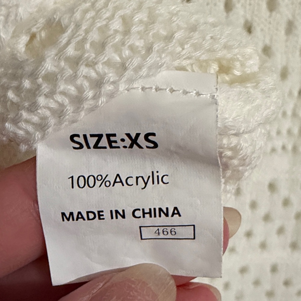 DOKOTOO Cream Crochet Knit Swimsuit Cover - Picture 5 of 5